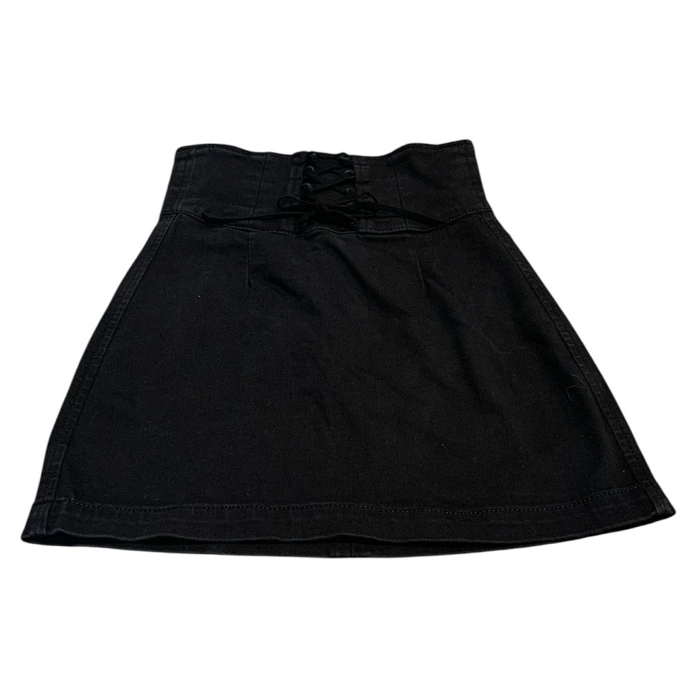 EXPRESS black denim skirt